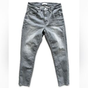 EUC LOFT Curvy Skinny Straight Crop Jeans in Light Gray Wash size 28/6